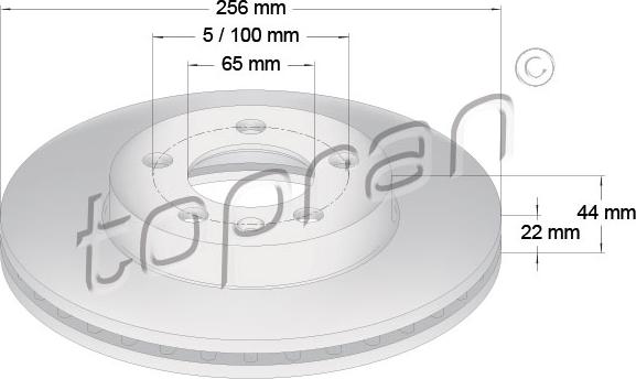 Topran 631 175 - Спирачен диск vvparts.bg