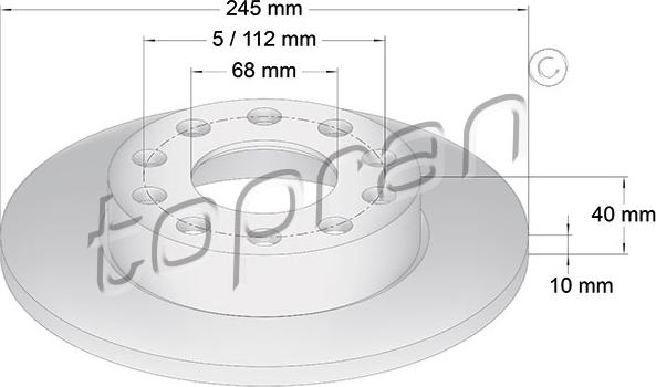 Topran 109 526 - Спирачен диск vvparts.bg