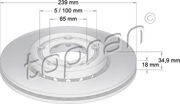 Topran 109 522 - Спирачен диск vvparts.bg