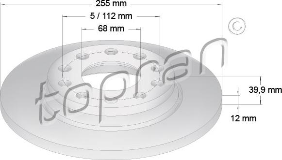 Topran 109 527 - Спирачен диск vvparts.bg