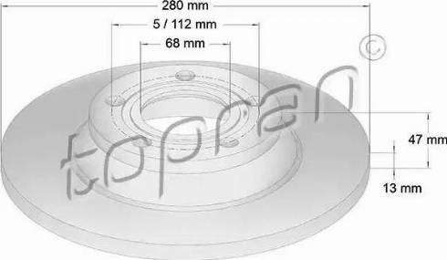 Topran 104 435 - Спирачен диск vvparts.bg