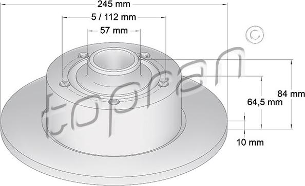 Topran 104 436 - Спирачен диск vvparts.bg