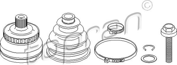 Topran 104 335 - Каре комплект, полуоска vvparts.bg