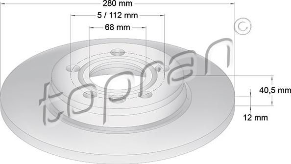 Topran 108 915 - Спирачен диск vvparts.bg