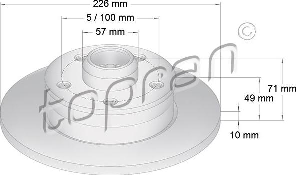 Topran 103 527 - Спирачен диск vvparts.bg