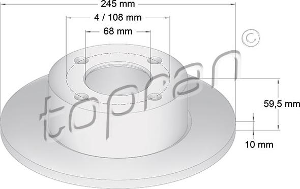 Topran 103 702 - Спирачен диск vvparts.bg