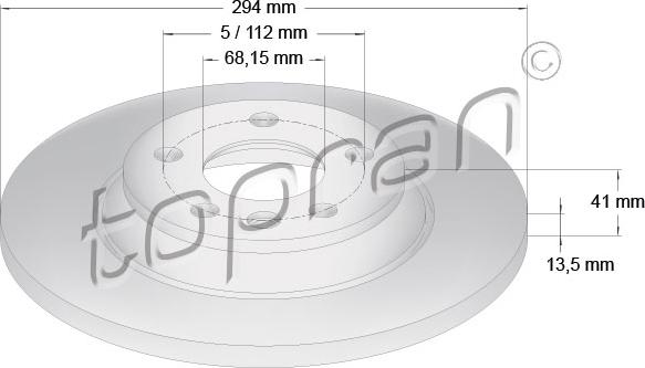 Topran 107 692 - Спирачен диск vvparts.bg