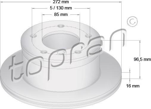 Topran 107 689 - Спирачен диск vvparts.bg