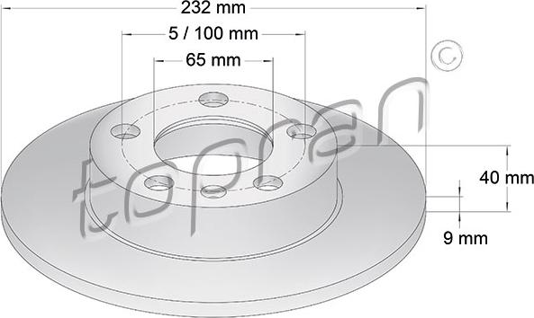 Topran 107 683 - Спирачен диск vvparts.bg