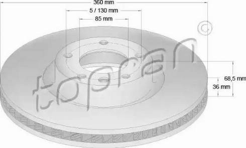 Topran 114 989 - Спирачен диск vvparts.bg