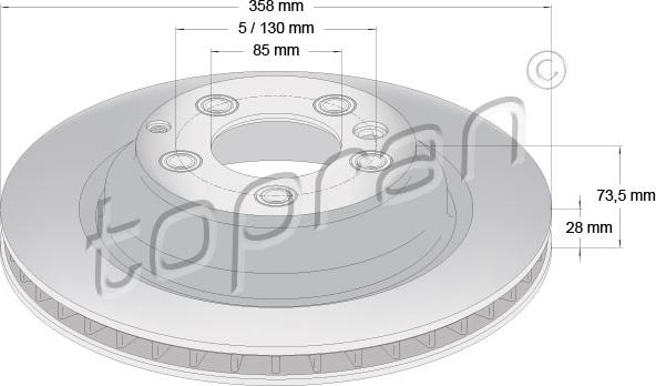 Topran 114 562 - Спирачен диск vvparts.bg