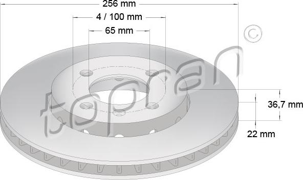 Topran 115 930 - Спирачен диск vvparts.bg