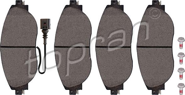 Topran 115 177 - Комплект спирачно феродо, дискови спирачки vvparts.bg