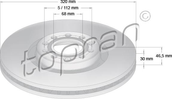 Topran 110 432 - Спирачен диск vvparts.bg