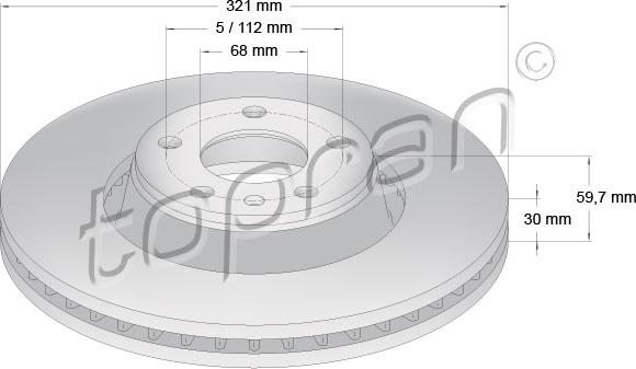 Topran 110 309 - Спирачен диск vvparts.bg