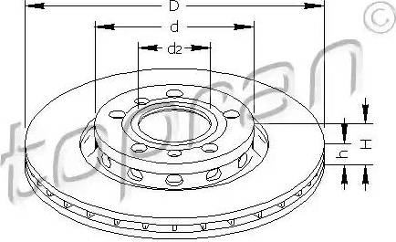 Topran 113 259 - Спирачен диск vvparts.bg