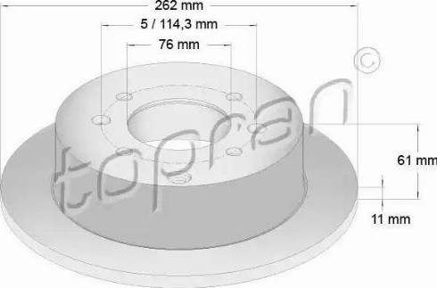 Topran 820 440 - Спирачен диск vvparts.bg