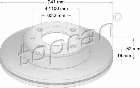 Topran 820 475 - Спирачен диск vvparts.bg