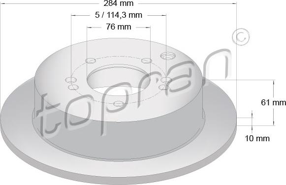 Topran 820 378 - Спирачен диск vvparts.bg