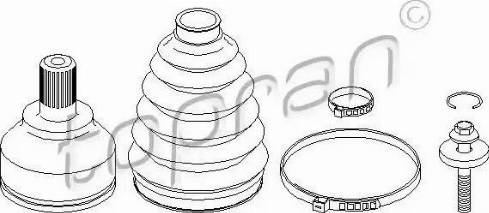 Topran 304 007 - Каре комплект, полуоска vvparts.bg