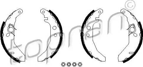 Topran 300 883 - Комплект спирачна челюст vvparts.bg