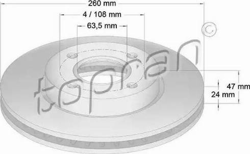 Topran 300 265 - Спирачен диск vvparts.bg