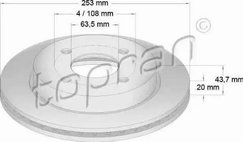 Topran 300 267 - Спирачен диск vvparts.bg