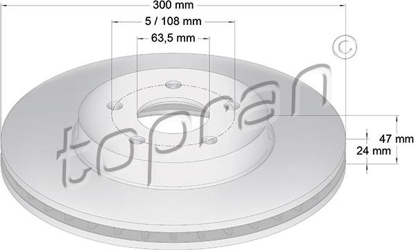 Topran 301 956 - Спирачен диск vvparts.bg