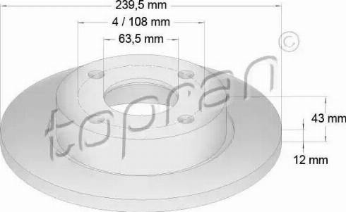 Topran 301 413 - Спирачен диск vvparts.bg