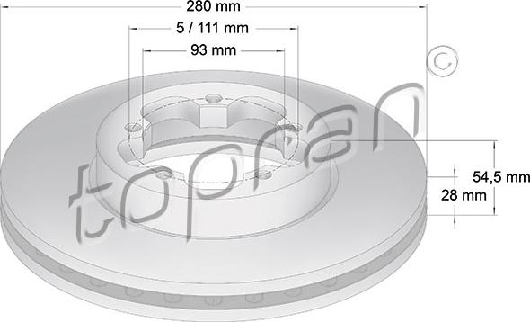 Topran 303 972 - Спирачен диск vvparts.bg