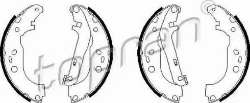 Topran 302 289 - Комплект спирачна челюст vvparts.bg