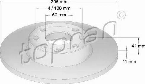 Topran 205 522 - Спирачен диск vvparts.bg