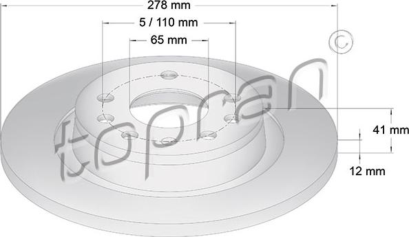 Topran 206 506 - Спирачен диск vvparts.bg