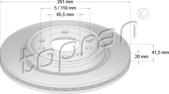 Topran 206 859 - Спирачен диск vvparts.bg