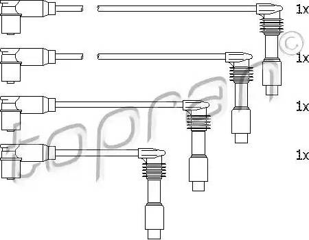 Topran 206 244 - Комплект запалителеи кабели vvparts.bg