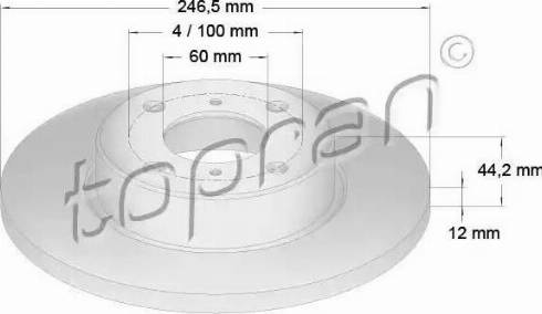 Topran 207 985 - Спирачен диск vvparts.bg