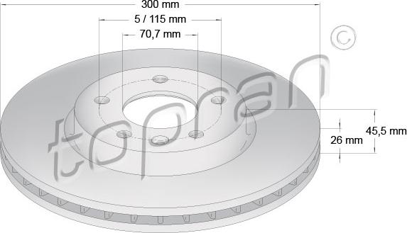 Topran 207 982 - Спирачен диск vvparts.bg