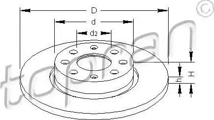 Topran 207 654 - Спирачен диск vvparts.bg