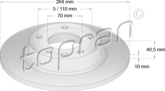 Topran 207 655 - Спирачен диск vvparts.bg