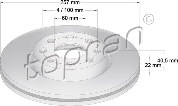 Topran 207 602 - Спирачен диск vvparts.bg