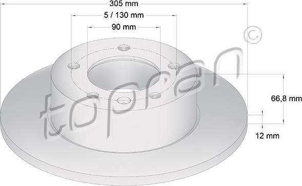 Topran 207 071 - Спирачен диск vvparts.bg