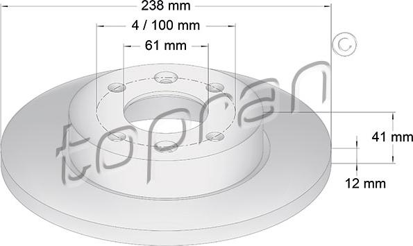 Topran 700 175 - Спирачен диск vvparts.bg