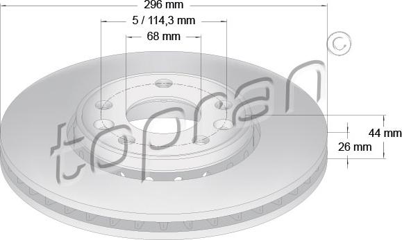 Topran 700 802 - Спирачен диск vvparts.bg