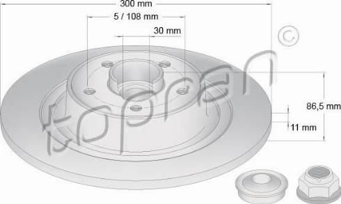 Topran 701 097 - Спирачен диск vvparts.bg