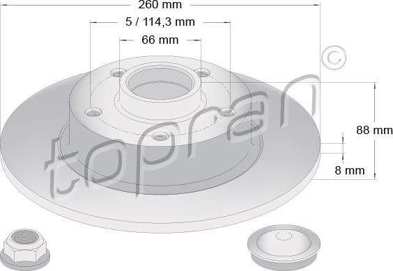 Topran 701 161 - Спирачен диск vvparts.bg