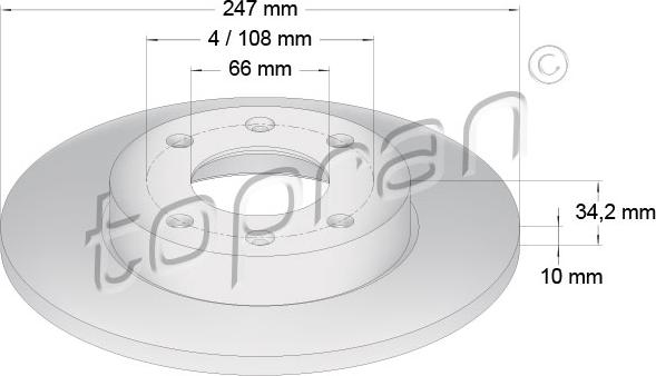 Topran 720 239 - Спирачен диск vvparts.bg