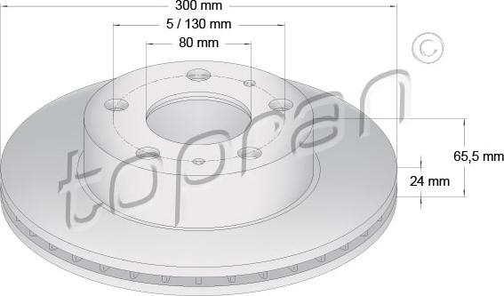 Topran 721 169 - Спирачен диск vvparts.bg