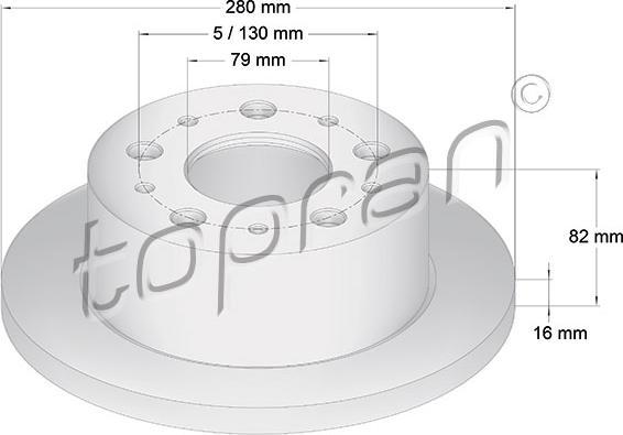 Topran 721 184 - Спирачен диск vvparts.bg