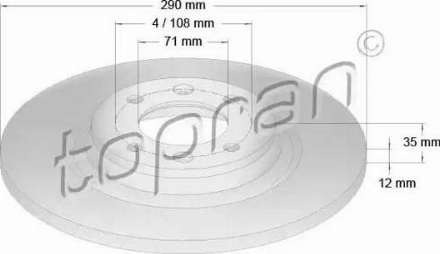 Topran 723 434 - Спирачен диск vvparts.bg