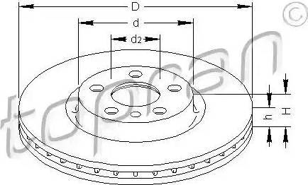 Topran 722 451 - Спирачен диск vvparts.bg